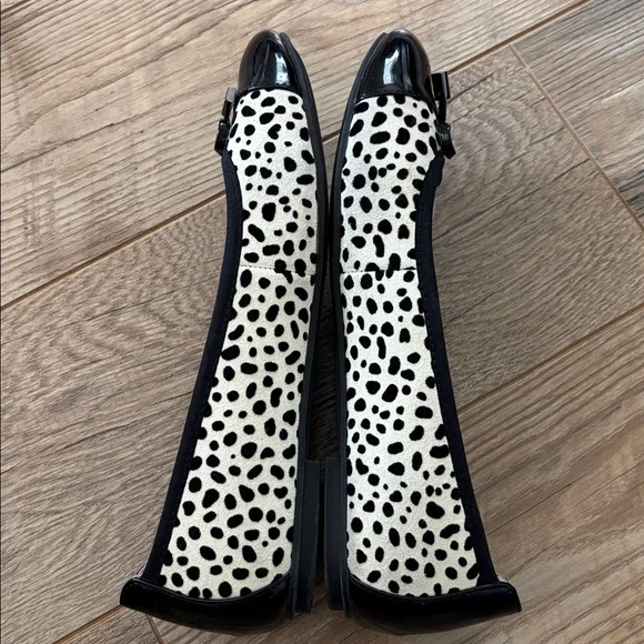 Vionic Minna Spot Ballet Flats Sz 8 Women's Black Patent Toes Comfort Animal - Picture 5 of 8